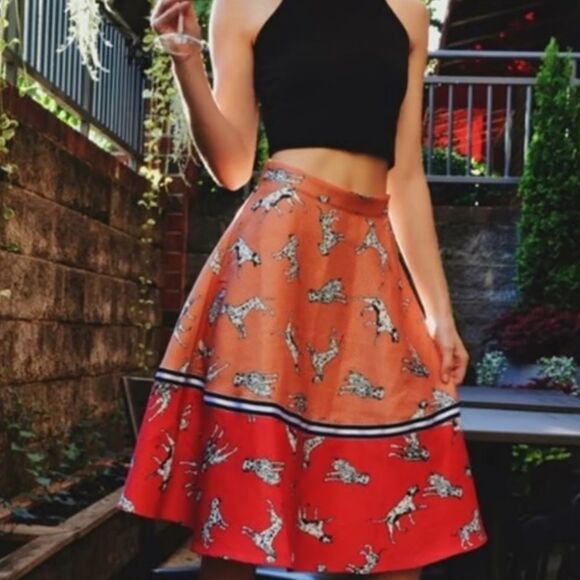 Hutch by Anthropologie Dalmatian Skirt Size 2 - Picture 1 of 9
